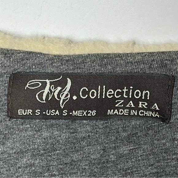 ZARA TRF Collection Fairisle Faux Fur Vest Cozy Lined - Picture 5 of 6